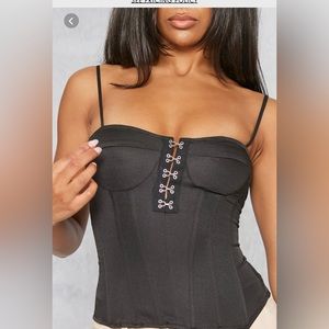 ♡ PLT black corset top♡